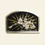 Brosche "Feuerfisch": Silber, Emaille --- 350,-€