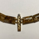 Kette-Gold, Rutilquarz, Brillant -Schloss