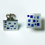 Ohrstecker: Silber, Emaille --- Paar: 80,- €