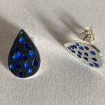 Ohrstecker - Silber, Emaille --- Paar: 100,- €