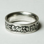 Ring "CS schwarz": Silber, Emaille, Weite 55 --- 160,- €