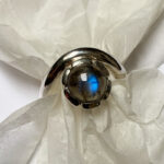 Ring: Silber, Labradorit, Weite ca. 56 --- 290,- €
