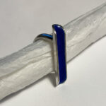 Ring-Silber, blaues Emaille, Größe: ca. 55 --- 288,- €